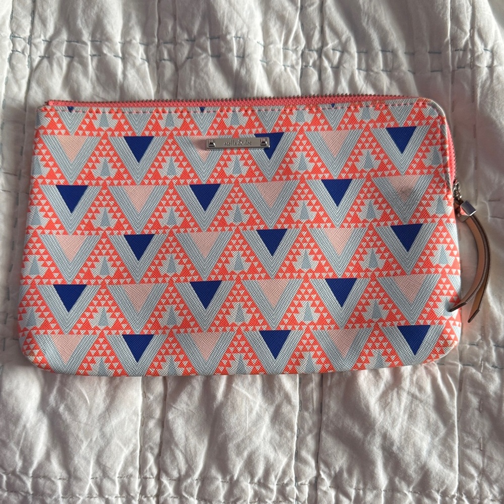 Patterned Pink and Blue Clutch